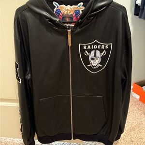 Raiders Jacket with Varsity Style and Full-Zip Closure